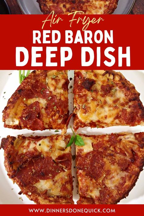 Red Baron Deep Dish Singles Air Fryer, Air Fryer Deep Dish Pizza, Red Barron Mini Pizza In Air Fryer, Red Baron Pizza Air Fryer, Pizza Air Fryer, Pizza In Air Fryer, Pizza In The Air Fryer, Red Baron Pizza, Pull Apart Cheese Bread