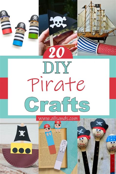 20 DIY Pirate Crafts For Everyone To Try Pirate Ornaments Diy, Easy Pirate Crafts For Kids, Pirate Party Crafts, Pirate Craft Ideas, Pirate Spyglass Craft, Game Theme Crafts, Adventure Crafts For Kids, Pirate Craft, Pirate Crafts For Kids