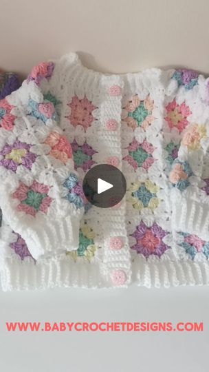 Granny Square Baby Cardigan, Granny Square Jumper, Square Sweater, Granny Square Sweater, Crochet Baby Sweaters, Crochet Kids, Crochet Daisy, Crochet Cardigan Pattern, I Have Done