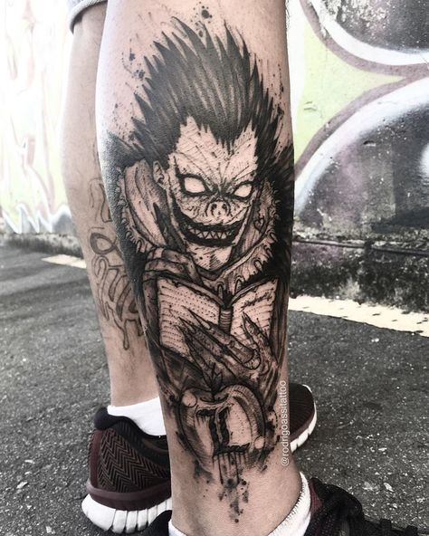 Manga Tattoo, Scary Tattoos, Naruto Tattoo, Note Tattoo, Creepy Tattoos, Geniale Tattoos, Disney Tattoo, Gothic Tattoo, Tatuaje A Color