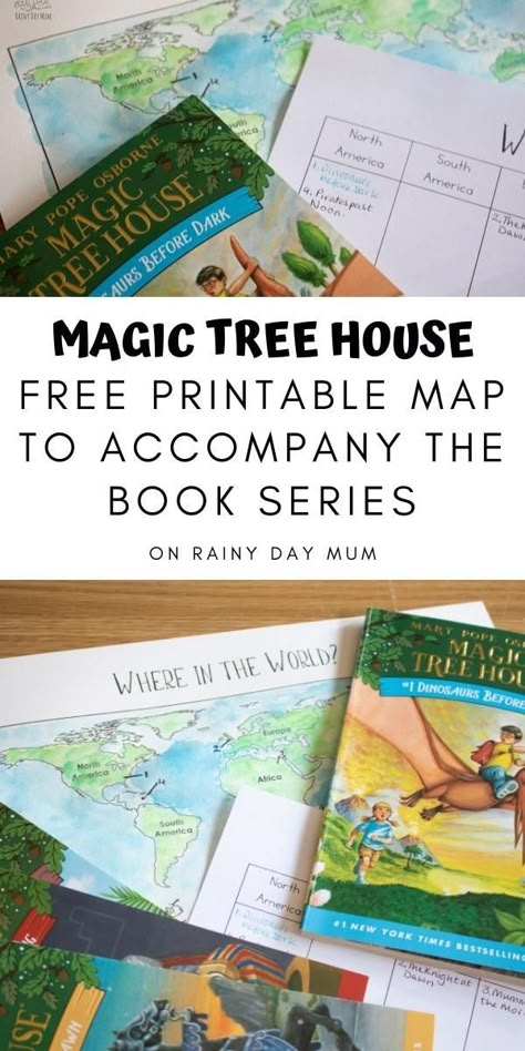 A free printable to complete as you read through the series of Magic Tree House Books by Mary Pope Osborne. Learn where the books are set, delve deeper in the continents and learn more about geography as you read through these fantastic magical books for elementary students. Pirates Past Noon Activities, Magic Treehouse Books, Magic Tree House Activities, Mary Pope Osborne, Magic Tree House Books, Unit Studies Homeschool, Magical Books, Magic Tree House, Homeschool Projects