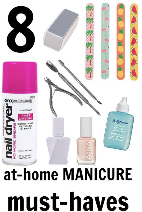 Easy at home manicure. Best tools for easy at home manicures. ModernMama.com #manicure #nails #beauty At Home Manicure Tools, At Home Mani Pedi, Manicure Tools How To Use, Manicure Steps, Nail Care Tools, Nails Tools, Wishlist 2022, Nail Removal, At Home Manicure