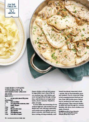 Brandy Cream Sauce, Mushroom Cream Sauce, Mushroom Cream Sauces, Digital Newspaper, Newspaper Magazine, White Mushrooms, Chicken Cutlets, Fresh Chives, Cream Sauce