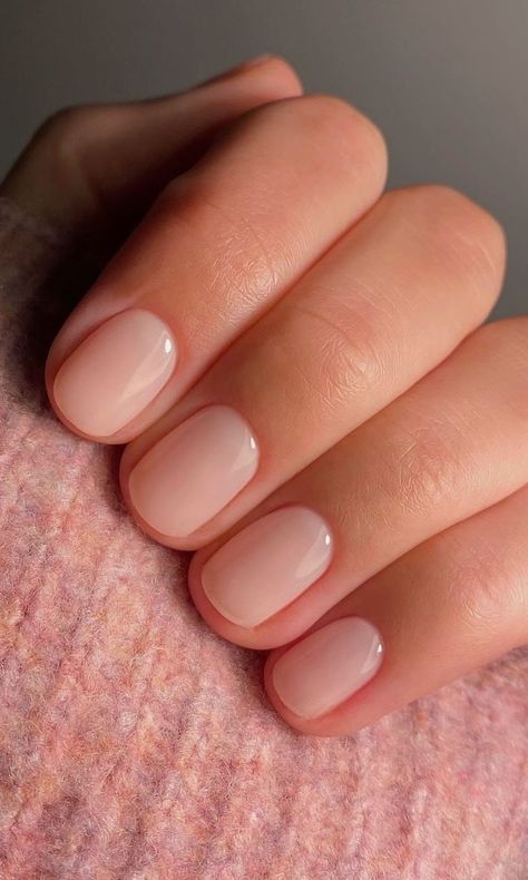 Super Short Oval Nails, Neutral Nails Short, Christian Aesthetics, Short Oval Nails, Milky Nails, Pink Gel Nails, Nude Nail Designs, Short Square Nails, Nail Design Inspiration