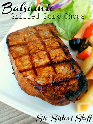 Chelsea Kane, Balsamic Pork, Six Sisters Stuff, Six Sisters, Grilled Pork Chops, Bbq Pork, Pork Chop Recipes, Grilled Pork, Pork Dishes