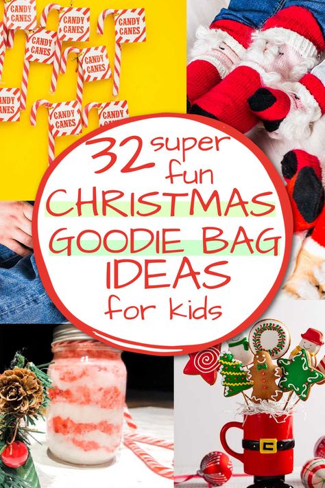 Kids Treat Bags Christmas, School Christmas Party Goodie Bags, Christmas Party Loot Bags, School Holiday Goodie Bags, Kids Christmas Bags For School, Pre K Christmas Treat Bags, Pre K Christmas Party Favors, Kindergarten Christmas Gifts For Classmates, Christmas Goodie Bags For Preschoolers