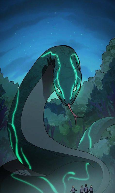 Slytherin snake. Love the whole structure and colouring. Magical Snake Art, Snake Charmer Drawing, Fantasy Snake Art, Snake Character Design Male, Snake Concept Art, Snake Person, Ark Ideas, Snake God, Snake Spirit Animal