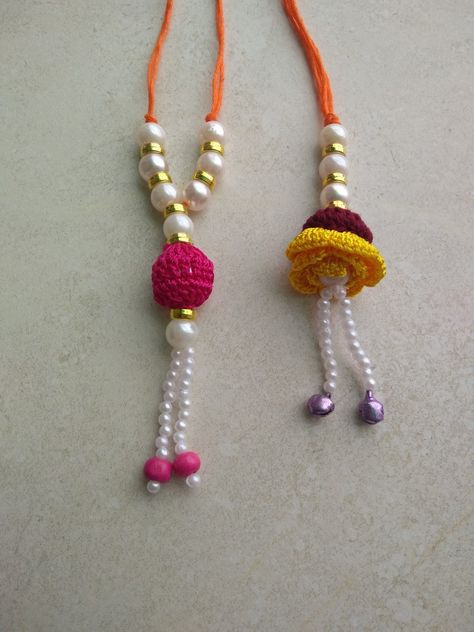 Crochet Rakhi, Rakhi Special, Crochet Jewellery, Handmade Rakhi, Rakhi Design, Creative Crochet, Crochet Curtains, Embroidered Blouse Designs, Handmade Fashion Jewelry