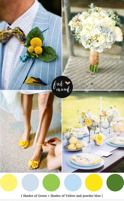 It’s going to be a gorgeous day and let’s start this week with sunshine and blue sky palette – blue green yellow. Description from fabmood.com. I searched for this on bing.com/images Blue Green Yellow Wedding, Green Yellow Wedding, Sky Palette, Blue Bouquets, Colours Palette, Palette Spring, Fab Mood, Mood Wedding, Yellow Wedding Colors