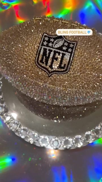 Rhinestone Football, Rhinestone Projects, Love Winter, Trending Art, Reasons To Live, Gold Rhinestone, Football Season, The Beginning, Crystal Clear