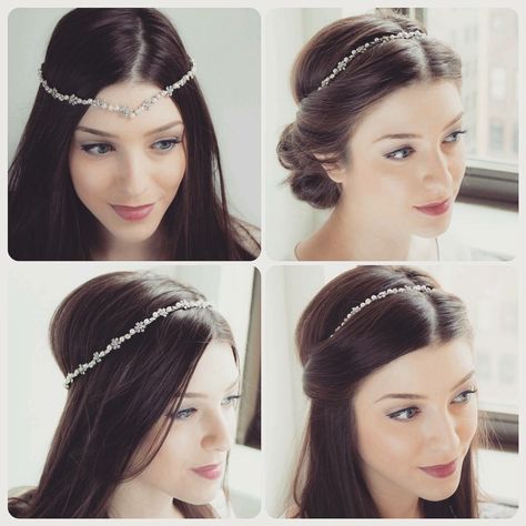 Gown Jewellery, Hairband Hairstyle, Sleek Short Hair, Saree Hairstyles, New York Jewelry, Cool Hairstyles For Girls, Luxury Hair Accessories, Oval Face Haircuts, Simple Mehndi Designs Fingers