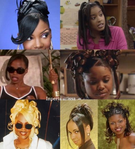 90s black women hair styles 90s Themed Hairstyles Black Women, Early 2000s Fashion Black Women Hairstyles, 90s Freaknik Aesthetic, 90s Nails Black Women, Freaknik 90s Hairstyles Braids, Early 2000’s Hair, Early 2000 Hairstyles Black Women, Throwback Hairstyles Black Women, 2000s Hairstyles For Black Women