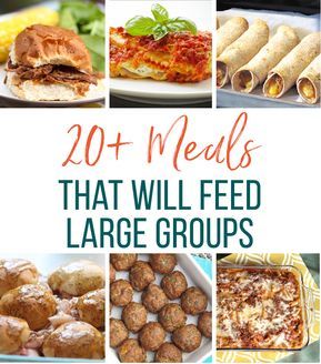 Easy Meal Ideas for Large Groups of People | Thriving Home Easy Group Dinner, Dinner For Group, Team Meal, Field Meals, Group Dinner, Large Group Meals, Large Family Meals, Vacation Meals, Easy Camping Meals