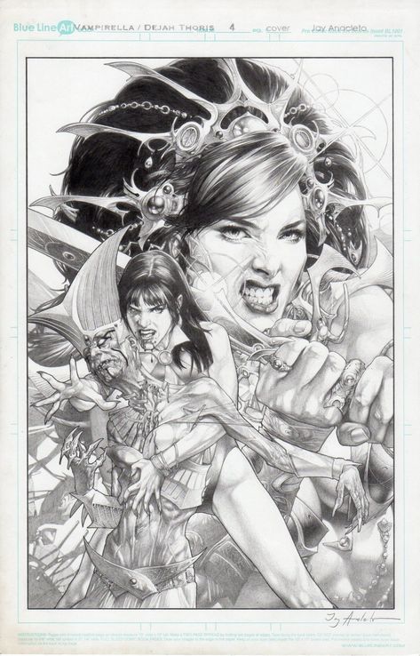 Jay Anacleto, Dejah Thoris, Black And White Comics, Fantasy Drawings, Vampire Art, Comic Book Pages, Comic Drawing, Science Fiction Art, Blackest Knight