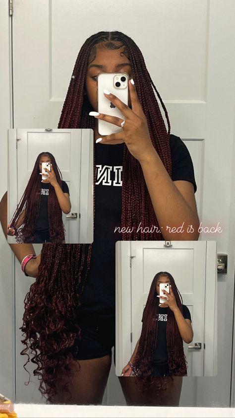 Braid Colors For Dark Skin Black Women, Box Braids Hairstyles For Black Women Color, Braids For Dark Skin, Dark Skin Hair Color Ideas, Easy Trendy Hairstyles, Short Box Braids Hairstyles, Beautiful Black Hair, Box Braids Hairstyles For Black Women, Cute Braided Hairstyles