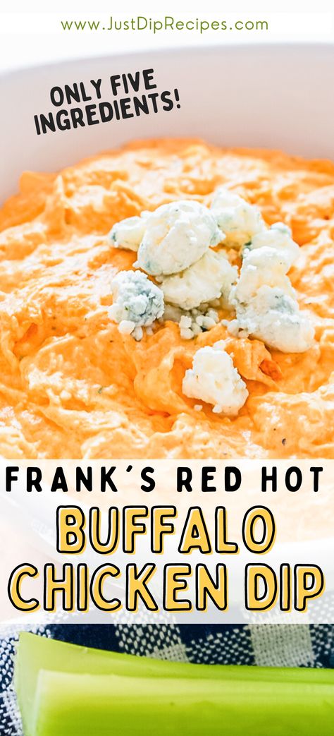 Red Hot Buffalo Chicken Dip, Hot Buffalo Chicken Dip, Hot Wing Dip, Franks Buffalo Chicken Dip, Buffalo Chicken Dip Easy Recipes, Red Hot Chicken, Hot Chicken Dip, Buffalo Chicken Wing Dip, Hot Sauce Chicken