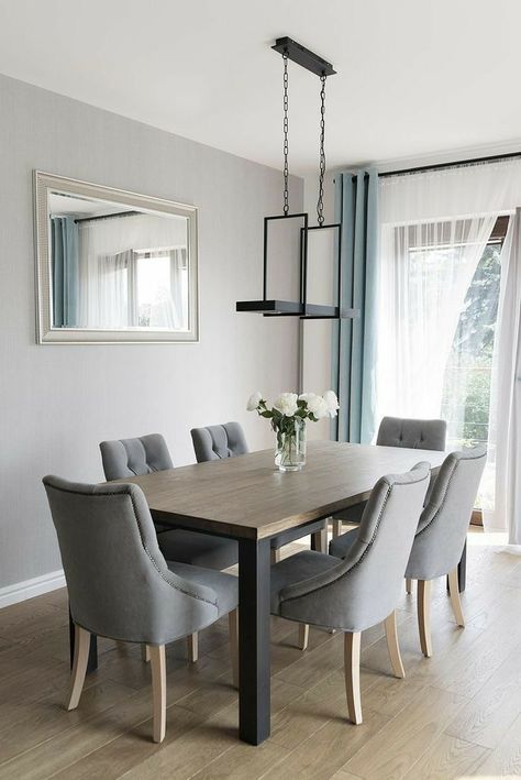 Dining Room Paint Colors, Living Room Dining Room Combo, Dining Room Paint, Dining Room Wallpaper, Dinning Room Design, Casa Country, Dining Room Style, Dining Room Colors, Dining Room Combo