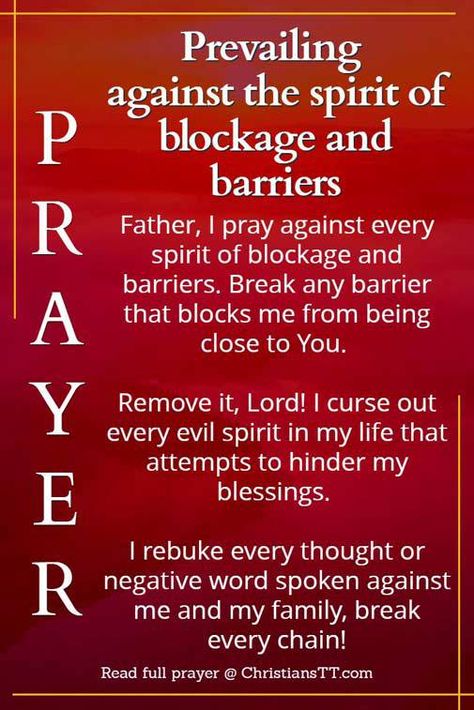 Prayer against the spirit of blockage and barriers How To Remove Spiritual Blockage, Powerful Spiritual Warfare Prayers, Prayers Against Bad Dreams, Prayer Against Bad Thoughts, Prayer Against Bad Dreams, Prayer To Remove Blockage, Spiritual Blockage, I Rebuke Cancel And Destroy, Warfare Prayers