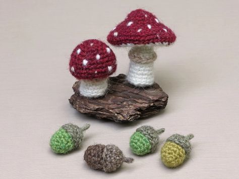 Toadsies, free crochet toadstool patterns | Son's Popkes Crochet Toadstool, Best Mushrooms, Crochet Wreath, Fly Agaric, Fall Crochet Patterns, Crochet Mushroom, Crochet Plant, Crochet Amigurumi Free Patterns, Crochet Fall