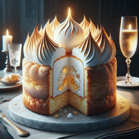 Cooking up Joy - Made with love: Baked Alaska Extravaganza Baked Alaska Birthday Cake, Baked Alaska Cake, Bake Alaska Cake, Alaska Cake, Healthy Baking Alternatives, Sugar Free Pastries, Baked Alaska Recipe, Different Ice Cream Flavors, Fine Desserts