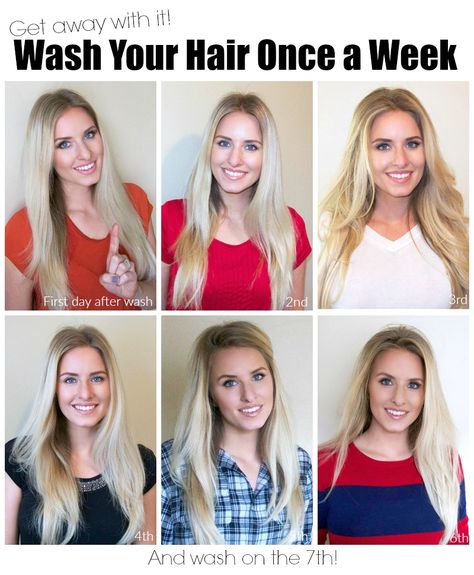 Hairstyles For Non Washed Hair, Styling Dirty Hair, 1c Hairstyles, Wash Hair Once A Week, Dirty Hair Hairstyles Oily, Dirty Hair Hairstyles, Shampoo Tips, Hair Styles For Dirty Hair, Hairstyles For Dirty Hair