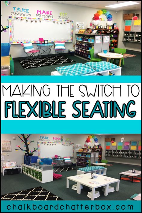 Five steps to make the switch to flexible seating classroom and stick to your budget! How I redesigned my classroom with a $30 budget. Elementary Classroom Flexible Seating, Flexible Seating Organization, Flexible Seating Classroom Kindergarten, Cheap Classroom Seating Ideas, Comfortable Classroom Seating, Kindergarten Classroom Seating, Classroom Sitting Areas, Kindergarten Seating Ideas, Classroom Flexible Seating Ideas