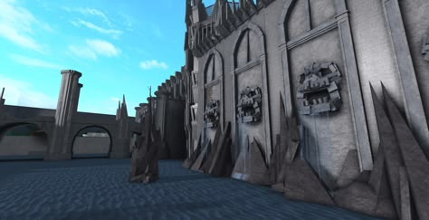 Castle Decals Bloxburg, Halloween Mansion Bloxburg, Bloxburg Castle Entrance, Castle Layout Bloxburg, Bloxburg Medieval, Castle In Bloxburg, Gothic Castle Bloxburg, Vampire Castle Layout, Bloxburg Castle