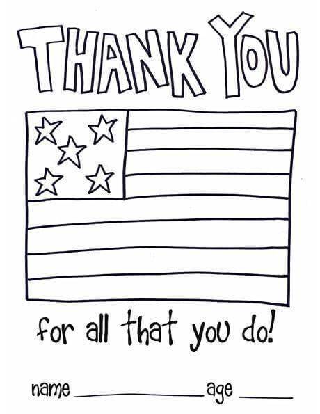 Veterans Day Card Template Thank You For Your Service Coloring Page, Veterans Day Cards For Kids To Make, Soldier Care Packages, Veterans Day Coloring Page, Veterans Day Thank You, Veterans Day Activities, Daisy Troop, Military Cards, American Heritage Girls