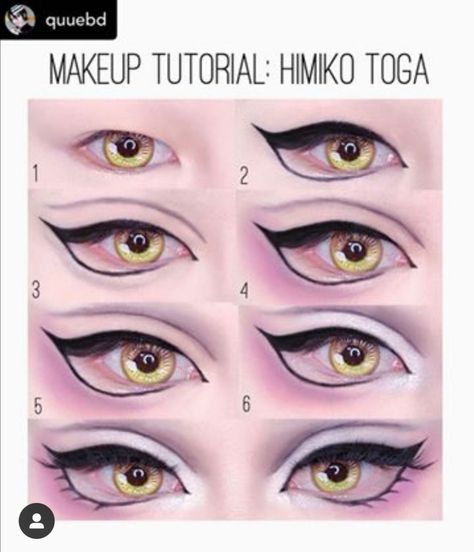 Junko Makeup, Cosplay Eyeliner, Toga Makeup, Masc Makeup, Feminine Characters, Makeup Anime, Cosplay Makeup Tutorial, Anime Eye Makeup, Anime Cosplay Makeup