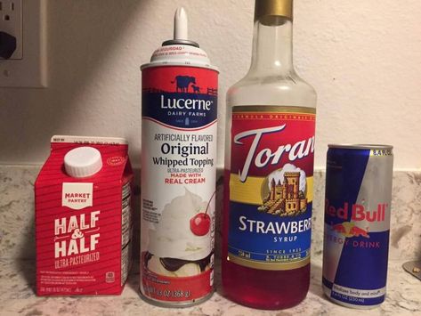 Red Bull Italian Soda Recipe, Dirty Drinks, Soda Stream Recipes, Italian Soda Bar, Italian Sodas, Energy Drink Recipe, Bomb Drinks, Red Bull Drinks, Italian Cream Soda