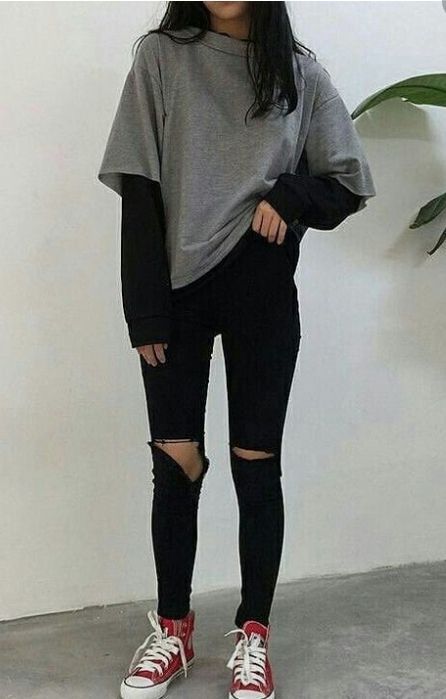 Outfits “despreocupados” que todas te envidiarán Look Grunge, Tumblr Outfits, Tomboy Style Outfits, Outfit Trends, Swaggy Outfits, Tomboy Fashion, 인물 사진, 가을 패션, Teenage Fashion Outfits