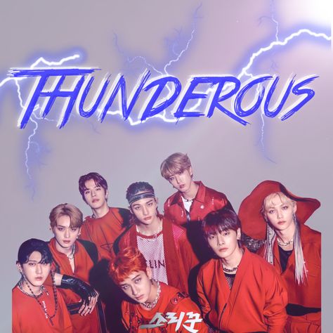 Thunderous Stray Kids, Celebrity Fanart, Stray Kids Thunderous, Stay Kids, Kids Logo, Album Covers, Stray Kids, Fan Art, ? Logo