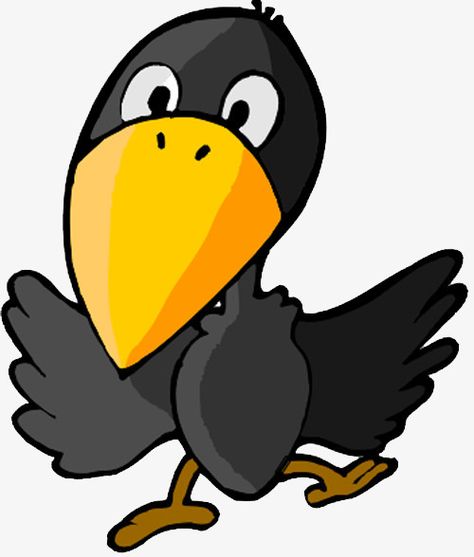 Cute Raven Drawing, Raven Clipart, Crow Png, Cartoon Crow, Crow Clipart, Brunette Cartoon, Crow Drawing, Crows Drawing, Books Clipart