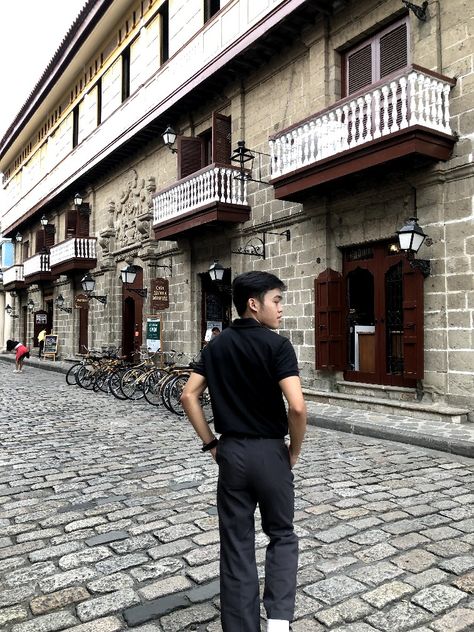 Gala wearing tito outfit in Intramuros, Manila Intramuros Photoshoot, Intramuros Outfit Ideas, Intramuros Outfit, Tito Outfit, Manila Fashion, Intramuros Manila, Gala Outfit, Travel Picture Ideas, Boyfriend Pictures