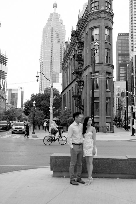 Modern editorial toronto couple romantic engagement photo session esplanade st lawrence market gooderham building Toronto Wedding Photographer Jacqueline James Photography Gooderham Building, Toronto Engagement Photos, Toronto Couple, City Couples Photography, Couple Romantic, Romantic Engagement Photos, Best Feeling, St Lawrence, Downtown Toronto