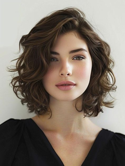 Best Haircuts for Wavy Hair: Stylish and Effortless Looks for Every Face Shape Short Haircuts With Wavy Hair, Shaggy Wavy Hair Medium, Long Bob With Bangs Wavy Hair, Short Haïr Cut For Wavy Hair Girl, Shoulder Length Feminine Haircut, Thick Curly Hair Styles For Women, Short Wavy Hair Brown, Thick Wavy Hair Short Haircut, Short Wavy Balayage Hair