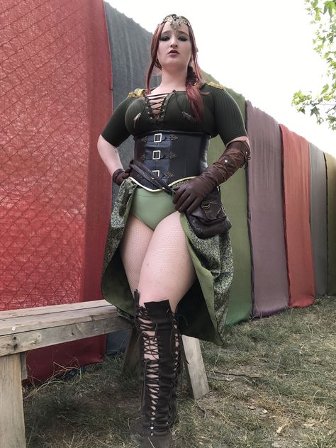 Renaissance Faire costume by Alexandria the Red Ren Faire Costume Women, Ren Faire Costume, Fair Outfits, Fantasy Clothing, Cosplay Outfits, Costumes For Women, Diy Fashion, Steam, Plus Size