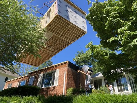 Adding a second story modular addition to this home. Add Second Story To House, Adding Second Story, 2 Story Addition, Second Story Addition, Modular Home, Arlington Va, Second Story, Home Additions, Northern Virginia