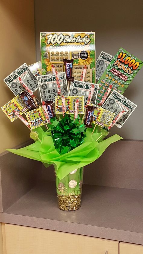 Lottery tree Lottery Tree Ideas Gift Baskets, Lotto Basket Ideas Lottery Tickets, Lotto Raffle Basket Ideas, Fall Lottery Ticket Basket, Lotto Tree Ideas, Lottery Ticket Raffle Ideas, Lottery Basket Ideas, Lottery Ticket Gift Ideas Wedding, Lottery Tree Ideas