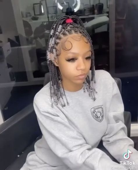 Knotless Braids With Beads, Cornrows Natural, Small Knotless, Black Kids Braids Hairstyles, Braiding Styles, Faux Locs Hairstyles, Cute Braided Hairstyles, Quick Weave Hairstyles, Badass Aesthetic