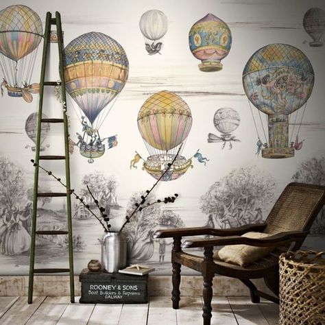 Graham & Brown on Twitter: "#MuralMonday this week provides another opportunity to showcase one of our Couture wall murals, Balloon Race > https://t.co/JkFlMEJzKU https://t.co/vKziJlDuMq" Dove Grey Paint, Balloon Race, Crown Paints, Dallas Interior Design, Vintage Style Wallpaper, Graham & Brown, Wallpaper Tumblr, Mural Design, Botanical Wallpaper