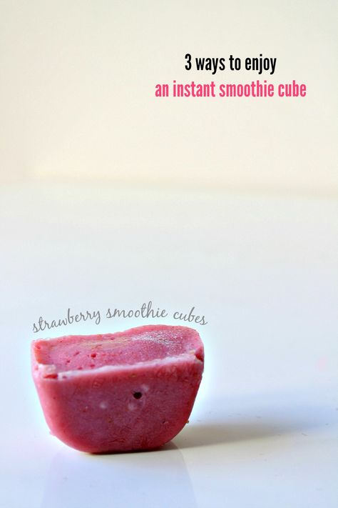 Strawberry Smoothie Cubes {+ 3 Ways to Enjoy Them} for @WilliamsSonoma Smoothie Week - Wallflour Girl Smoothie Cubes, Smoothie Pops, Soy Wax Flakes, Dairy Free Smoothies, Milk Smoothie, Breakfast Routine, Yogurt Smoothies, Strawberry Smoothie, Healthy Vegetables