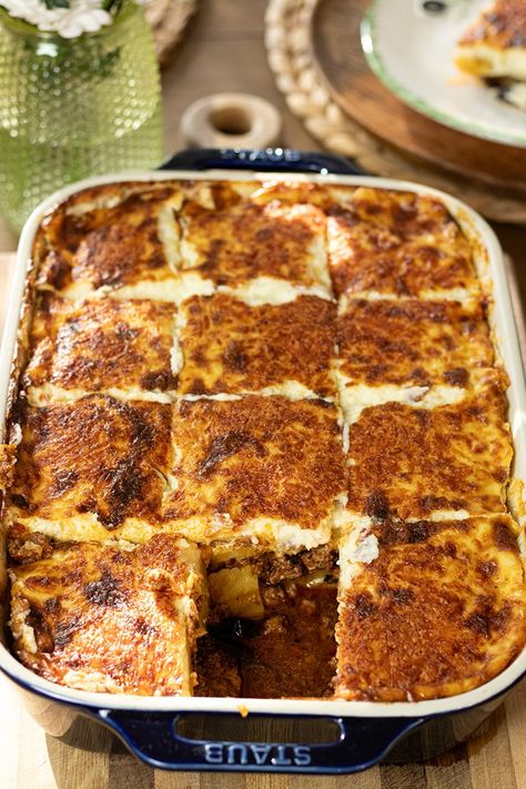 Classic Greek Moussaka Authentic Moussaka Recipe, Classic Moussaka, Best Moussaka Recipe, Moussaka Recipe Greek, Traditional Greek Moussaka Recipe, Traditional Greek Food, Greek Moussaka, Dimitras Dishes, My Kitchen My Rules