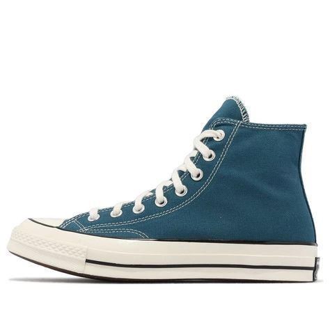 Converse 1970s Chuck Taylor Hi 'Teal' A05589C Turquoise Converse, Teal Converse, Concert Clothes, Converse 1970s, Platform Converse, Dark Turquoise, Dark Teal, Sneaker Collection, Stylish Sneakers