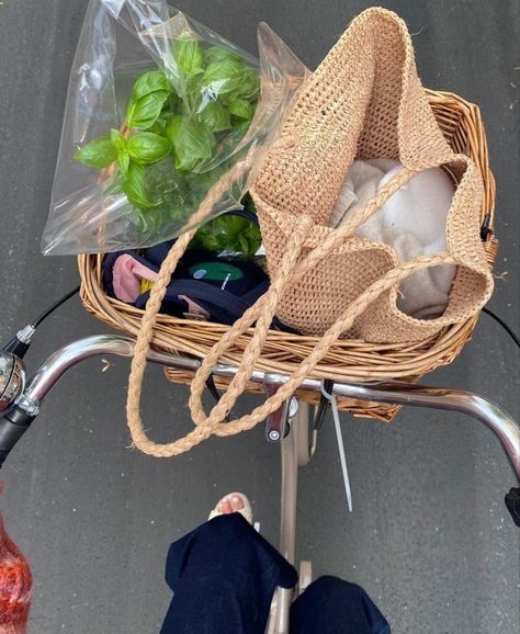 Bike Basket Aesthetic, Outfit Ideas Summer Vacation, Summer Vacation Outfit Ideas, Photo Inspo Summer, Aesthetic Bike, Matilda Djerf Style, Trendy Outfits Inspiration, Harry Styles Songs, Bike Pictures