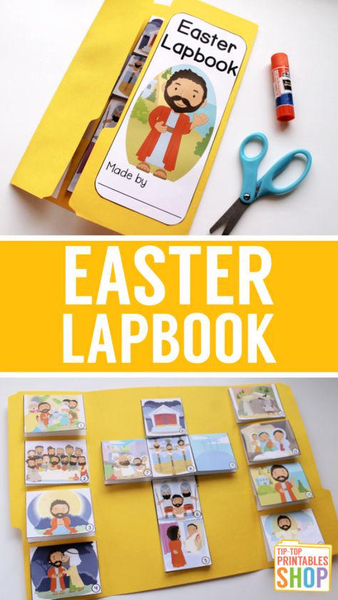 Easter Lapbook - Homeschool Share Easter Homeschool, Lapbook Ideas, Lap Book Templates, Catholic Easter, Christ Centered Easter, Lap Book, Easter Week, Easter Activities For Kids, Easter Theme