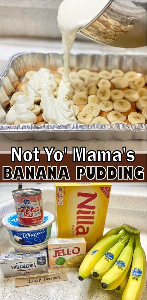 Pinterest Desserts, Old Fashioned Banana Pudding, Banana Pudding Desserts, Southern Banana Pudding, Easy Banana Pudding, Best Banana Pudding, Banana Dessert Recipes, Banana Dessert, Pudding Desserts