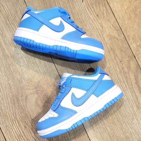 Size 7.5c Kids Nike Dunks, Brand New Unc Blue Kids Nike Dunks, Nike Shoes Kids, Blue Dunks, Blue Nike, Nike Dunk Low, Kids Nike, Dunk Low, Nike Dunk, Nike Dunks