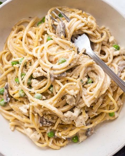 Ashley | Easy Family Meals on Instagram: "“One pot” and “25 minutes” are some of my favorite words when it comes to dinner ideas 🤣 This One Pot Turkey Tetrazzini comes together quickly with leftover turkey (or chicken, or something else, or nothing 😂) and is super creamy and cozy. Our leaves have all changed and the weather is crisp, so bring on the comfort food 🥰 Get the recipe at the link in my profile @thereciperebel 👈👈 https://www.thereciperebel.com/one-pot-turkey-tetrazzini-recipe/ #o Turkey Tetrazzini Recipe Easy, Turkey Tetrazzini Recipe, 1950s Food, Turkey Tetrazzini, Dinner Inspiration, One Pot Pasta, Leftover Turkey, One Pan Meals, Easy Pasta Recipes