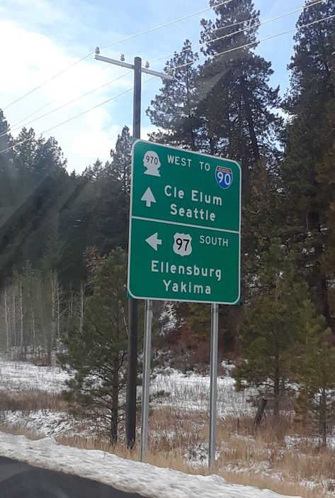 Wa 970 West to I-90: Cle Elum & Seattle US 97 South: Ellensburg & Yakima University Of Washington Seattle Aesthetic, Seattle Fremont, Cle Elum Washington, Ellensburg Washington, Green Bluff Washington, Greenbluff Spokane Washington, Green Lake Seattle, Yakima Valley, Interstate Highway